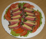 Roastbeefröllchen mit Sahnemeerrettich Essen bestellen, Frühstück, kalte Platten, belegte Brötchen online bestellen liefern Berlin Sonntags + Feiertags